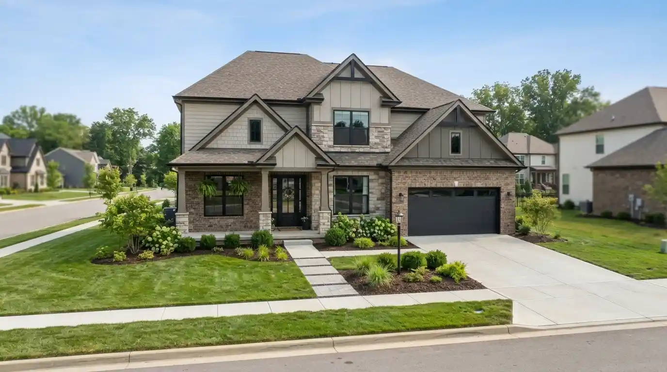 Newly constructed suburban home representing homeowners insurance protection for a new property