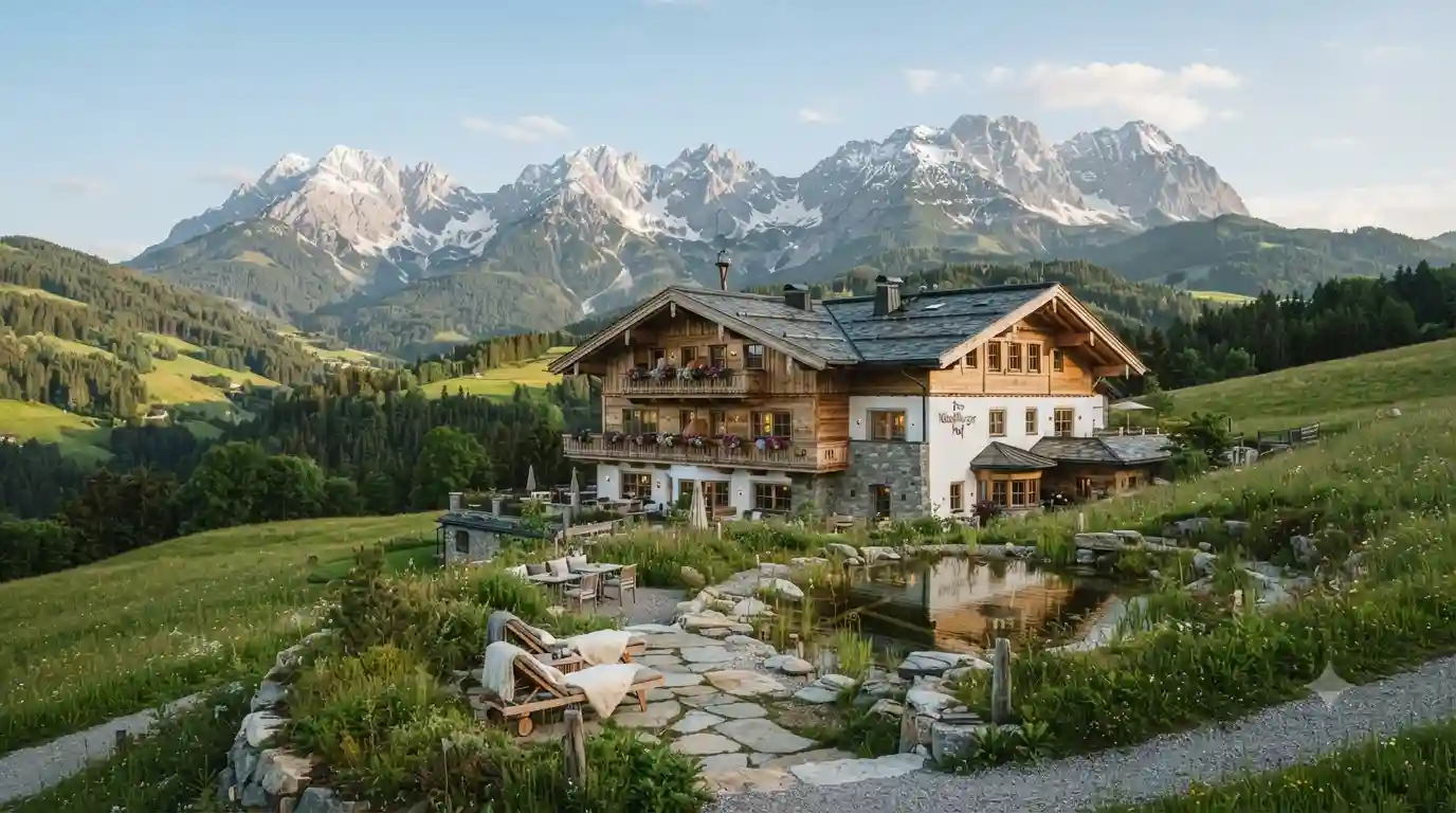Sonnalp Hotel surrounded by Alpine mountains in Kirchberg, Tyrol