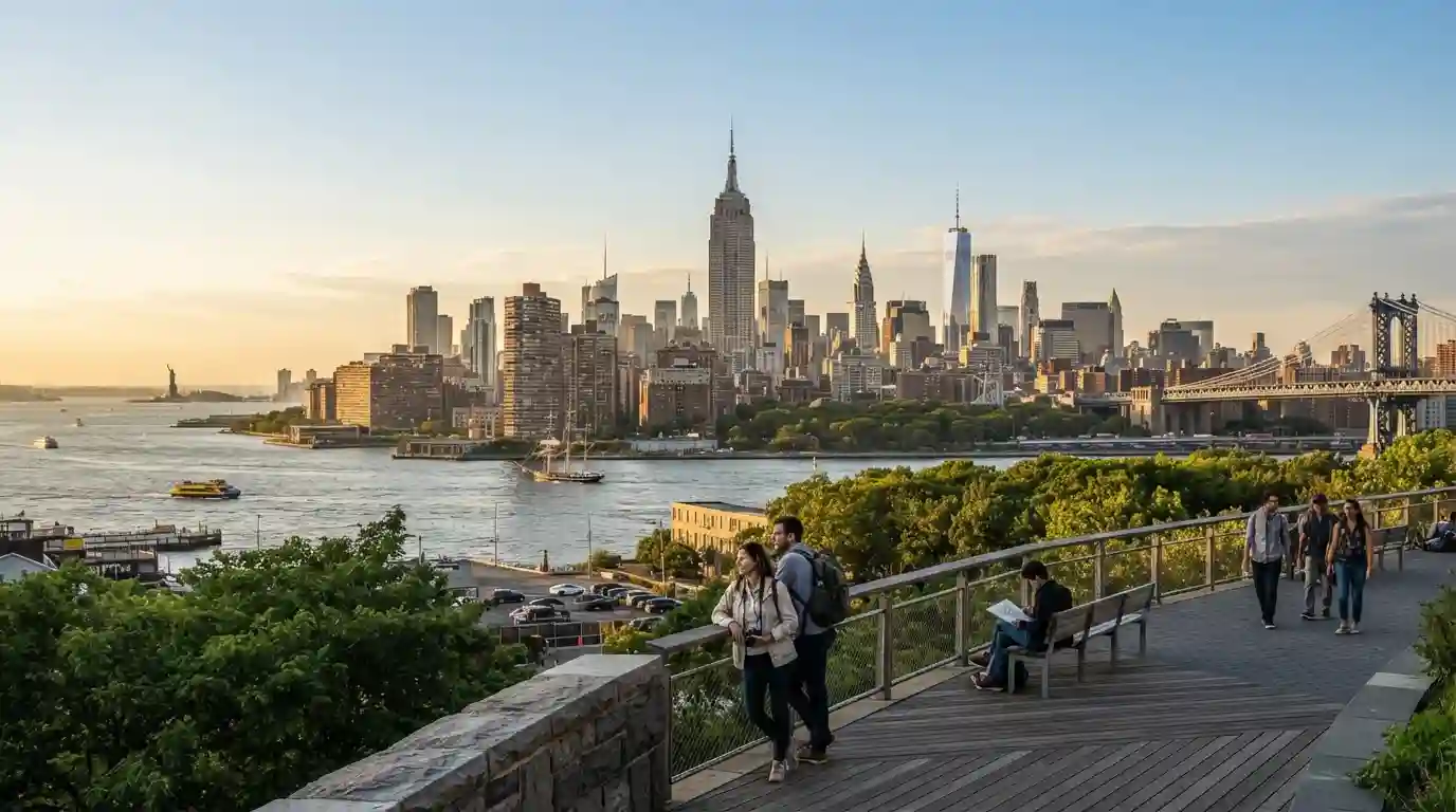 New York City skyline with the Empire State Building and Central Park