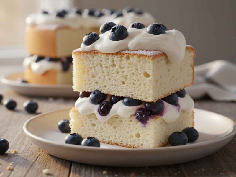 blueberry angel food cake dessert